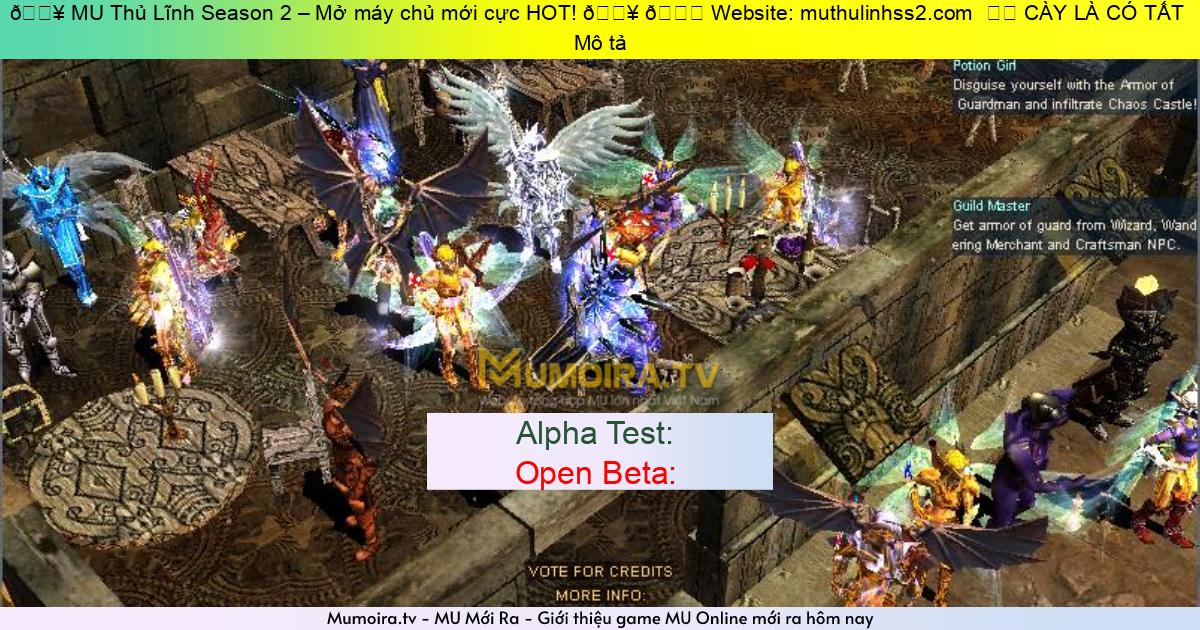 Game Private Mới ra,🔥 MU Thủ Lĩnh Season 2 – Mở máy chủ mới cực HOT! 🔥 🌐 Website: muthulinhss2.com  ⚔️ CÀY LÀ CÓ TẤT 