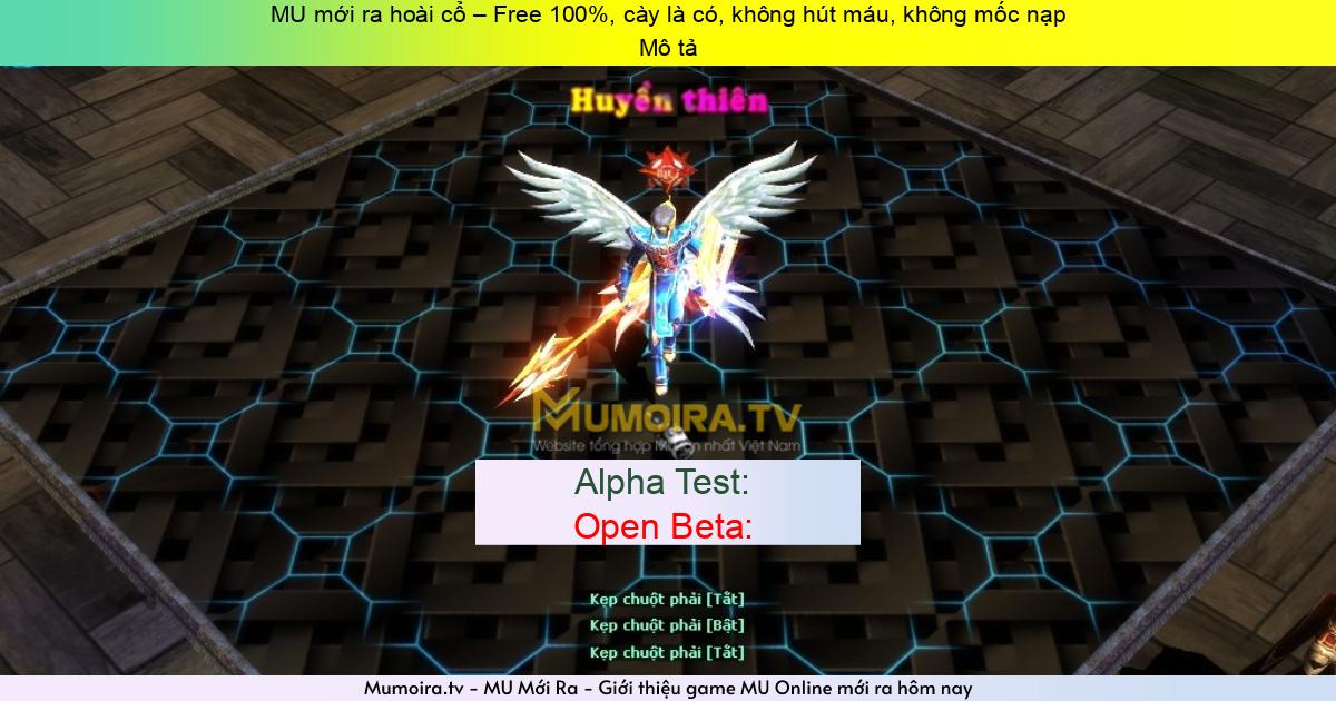Game Mới ra, MU mới ra hoài cổ – Free 100%, cày là có, không hút máu, không mốc nạp Game Private Mới ra,MU mới ra hoài cổ – Free 100%, cày là có, không hút máu, không mốc nạp